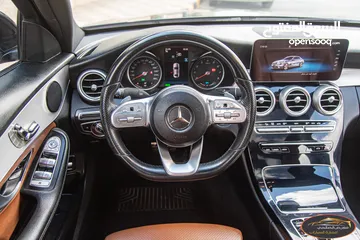  24 Mercedes C200 2019 Mild hybrid Amg kit Night Package   السيارة وارد الشركة و قطعت مسافة 83,000 كم