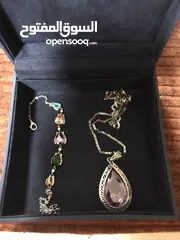  2 سنسال فضة نسائي