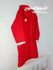  9 جاكيت بابا نويل (سانتا كلوز) طويل مع لحية وحزام فاخر Santa Claus / Santa Hooded Adult Costume