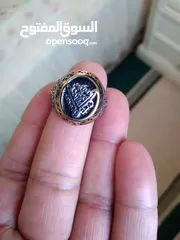  4 خاتم فضه مذهب شغل يدوي