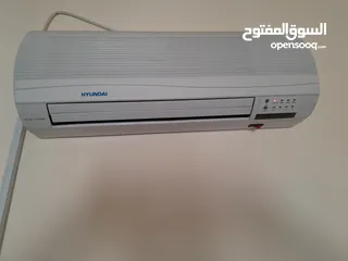  3 مكيف متنقل بدون خارجية ساخن بارد هيونداي للبيع 25د + مروحة لون اسود 5شفرات للبيع 25