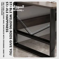  4 مكتب فاخر بتصميم عصري أنيق هيكل معدني أسود قوي يمنح المكتب ثبات وأناقة
