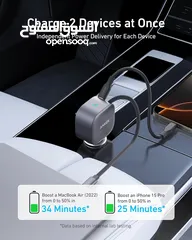 6 Anker USB-C Car Charger, 75W Max -NEW -MEAGByte
