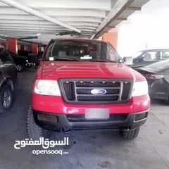  2 فورد F150 لون أحمر ماتور 5400قير أرضي ترخيص لشهر خمسه فحص اربعه جيد قصعات