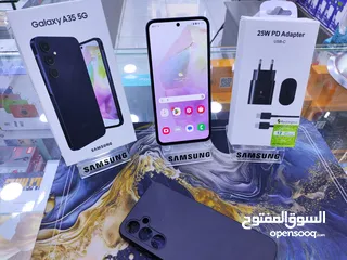  4 جهاز وكالة علفحص SAMSUNG A35 جيجا 256 رام 16 معه بكج هدية معه كرتونه