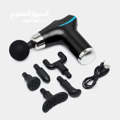  7 جهاز مساج Massage Gun فرد مسدس المساج الاحترافي  6 رؤوس 5 سرعات تدليك الجسم و العضلات رجاج