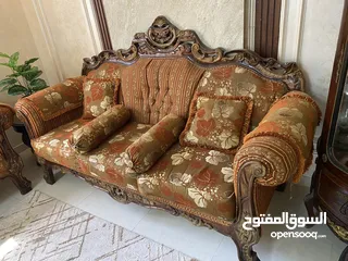  5 كنب خشب زان مستعمل للبيع