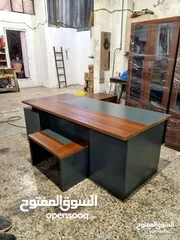 20 مكتب مدير مع ملحق وادراج وطاولة قهوة مع إمكانية اختيار اللون والقياس توصيل مجاني لعمان والزرقاء