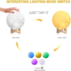  4 مصباح القمر ثلاثي الأبعاد 3D Moon Lamp