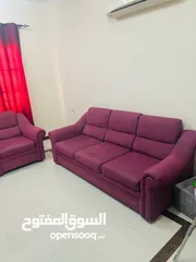  1 5 Seater Sofa With Toughened Glass Table for Urgent Sale