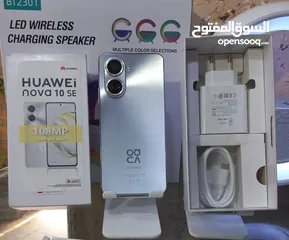  1 مستعمل ايام Nova 10se رام 16 جيجا 256 أغراضة والكرتونه الأصلية متوفر توصيل