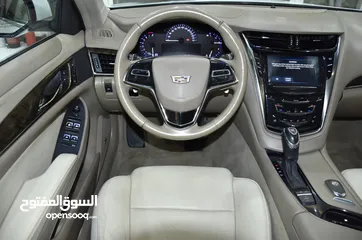  16 Cadillac CTS 3.6 ( 2016 Model ) in White Color GCC Specs