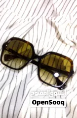  7 نظارات شمسية Gucci havana اصلية 100% شبه جديدة مع الرقم التسلسلي موجود فيها