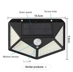  6 solar light motion sensor outdoor solar lamp