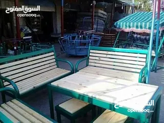  12 جلسات ومقاعد خارجية جلسات تفصيل حسب الطلب حديد ثقيل خشب سويد يوجد العديد من الموديلات