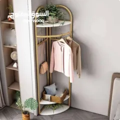  4 ستاند ملابس زاوية ماربل ذهبي