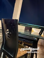 2 طاولت سفره للبيع خشبً زان وزجاج ضد الكسر
