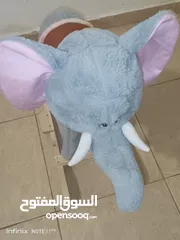  12 فيل خشبي او حصان هزاز مع الموسيقى حجم كبير 70 سم