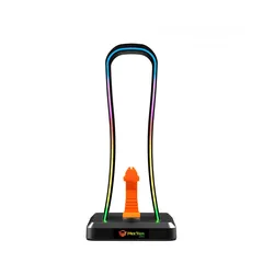  2 Meetion U002 RGB Stand For Gaming Headset حامل قاعدة سماعات مضاءة مع مداخل