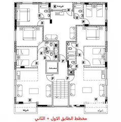  7 شقة في الجندويل مقابل مجمع الملك حسين للاعمال مساحة 80م للبيع