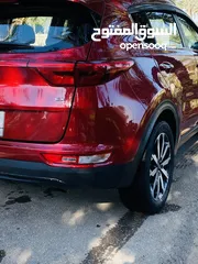  7 كيا سبورتاج موديل 2019 لون احمر مواصفات EX بصمة شاشة كبيرة نقطة عمياء كشن السائق كهرباء داخل بيجي