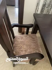  4 طاولة سفرة 6 كراسي منجدة جديد