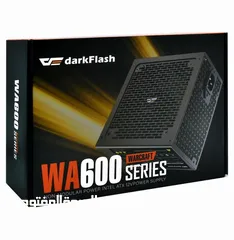  1 باور سبلاي - مزود طاقه لأجهزة الجيمنج 600 واط حقيقي DARKFLASH WARCRAFT 600W GAMING POWER SUPPLY