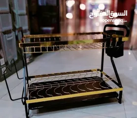  2 مطبقيه  2 دور ذهبي في اسود  المطبقيه الجولد المعدن مطبقية كاملة متكاملة لكل احتياجات المطبخ