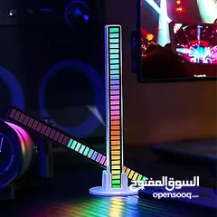  18 مسطرة  ار جي بي  RGB ذبذبات اضاءه متصاعده  مع حدة الصوت  تعمل على usb