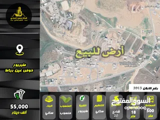  1 رقم الاعلان (3913) ارض سكنية للبيع في منطقة عين رباط