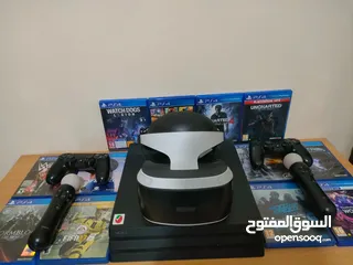  5 PS4 pro 1TB  with library of games and VR