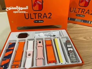  2 ساعة وحدة... و7 إطلالات! عرض جديد ولا أروع!  ساعة ذكية( ULTRA 2( 7 in 1 strap