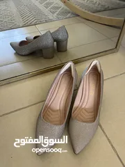  1 Gold heels as new