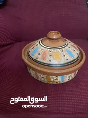  1 طاجين مغربي كبير من الفخار