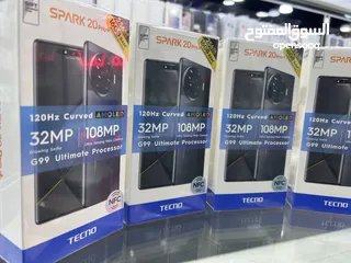  1 Tecno Spark 20 Pro Plus (256 GB / 8+8 RAM) تكنو سبارك 20 برو +  جديد مسكر بالكرتونة