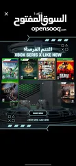  1 Xbox Series X بحالة الكرتونة + إيدتين + ألعاب أصلية + ملحقات شاحن لاسلكي+ نظام تبريد rgb ومداخل usb