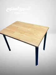  1 طاولة خشب ارجل حديد