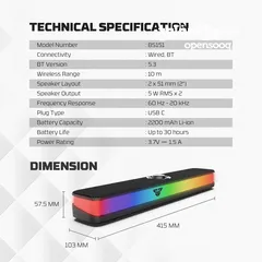  10 Fantech BS151 Bluetooth 5.3 Portable Dual mode Built in Microphone Gaming Speaker سماعات كمبيوتر