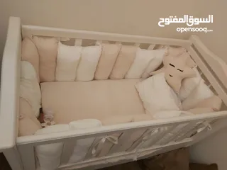  3 تخت بيبي تفصيل خشب اصلي ثقيل