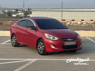  3 هونداي اكسنت /2014  فل فتحة سقف ديزل اتوماتيك 4 غيار كاملة الإضافات و المميزات