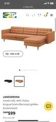  10 IKEA landskrona leather sofa