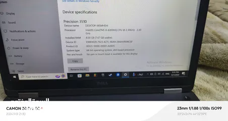  4 لابتوب (dell( (precision 3510) اخو الجديد