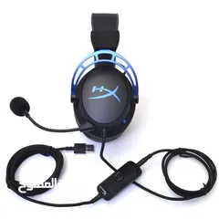  12 سماعة hyper x alpha s للبيع مستعمله بحاله جيده جدا هايبر اكس الفا س لون ازرق و اسود