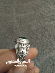  6 خاتم فضة من اهداء جامعة اليرموك