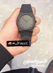 4 ساعة سودة او كاربون فايبر بأرقام عربية فخمة بسعر مغرري