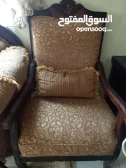  3 كنب تفصيل خشب زان مستعمل للبيع