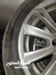  5 جنط bmw اصلي قياس 17 مع كاوشوك runflat  225 / 55