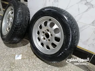  4 طقم جنط مع كوتش مقاس 15