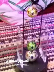  4 منظر بندول  ديكور نابض متحرك دوران عكسي  بالتنافر المغناطيسي  ل مكتب او منزل