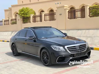  18 مرسيدس S550 اسود ملكي 4 فصوص كت 63 للبيع